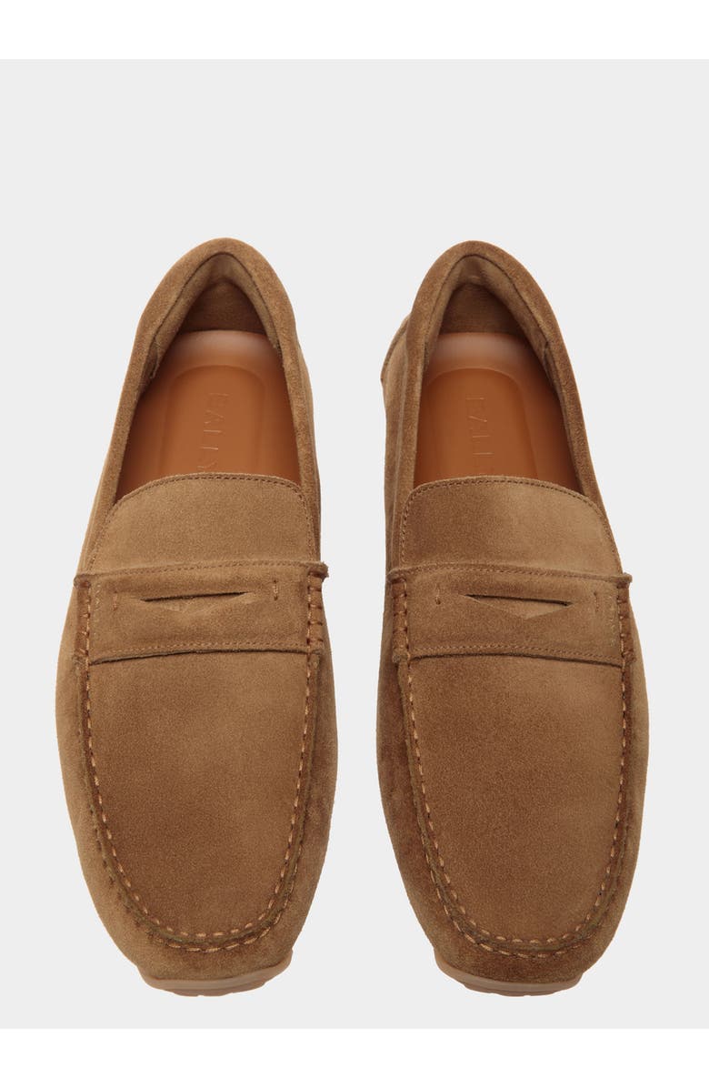 Bally Pilot Driver in Suede, Alternate, color, Brown