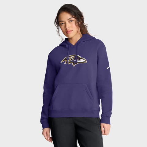 Women's Nike Purple Baltimore Ravens Club Fleece Pullover Hoodie