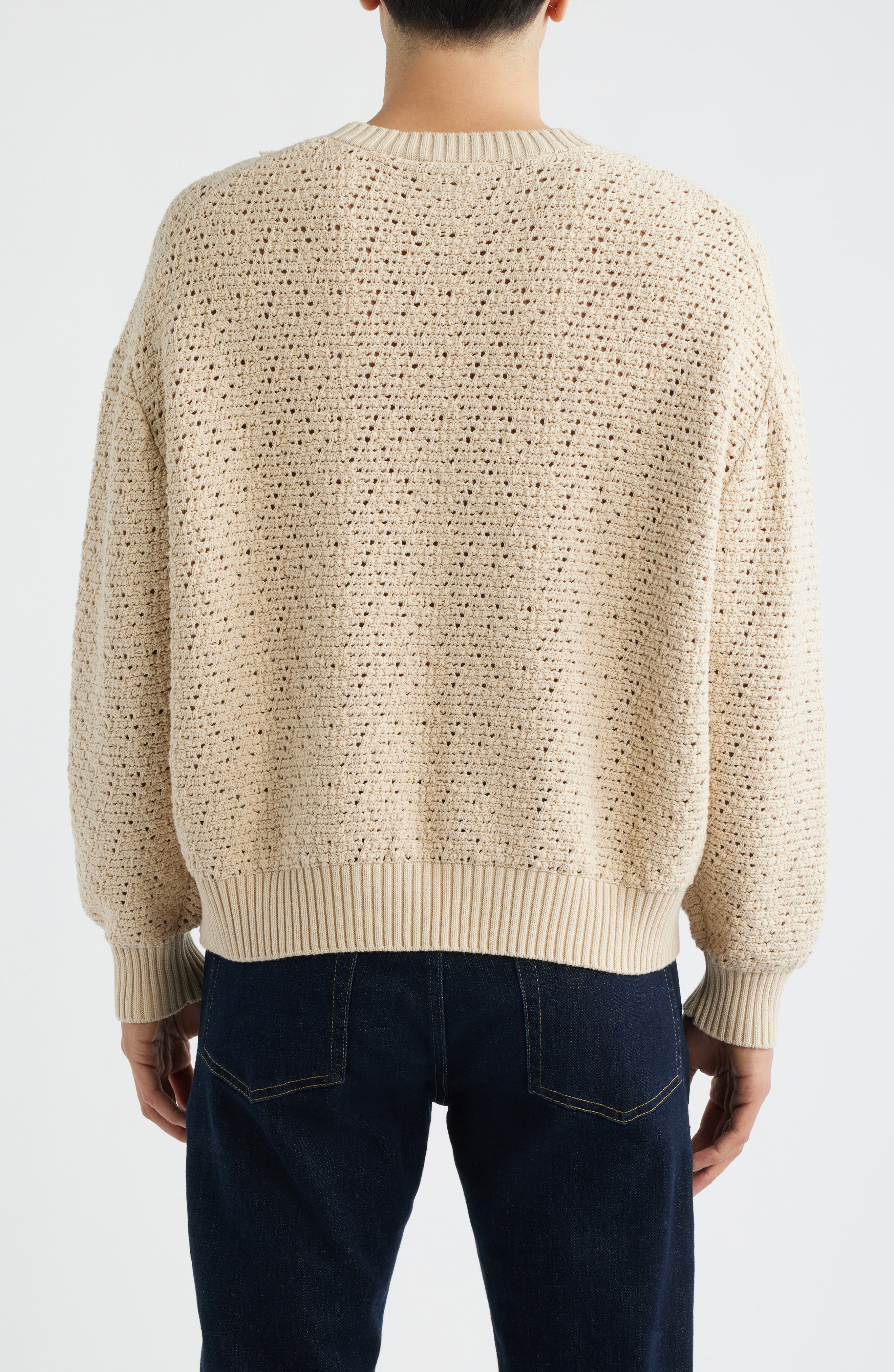 Open Stitch Cotton Sweater - image 2