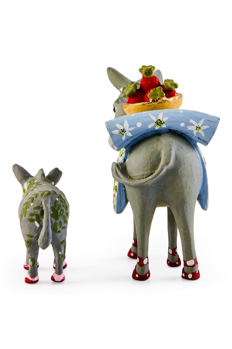 Patience Brewster Nativity Mother & Baby Donkey Figures, Alternate, color, GREY