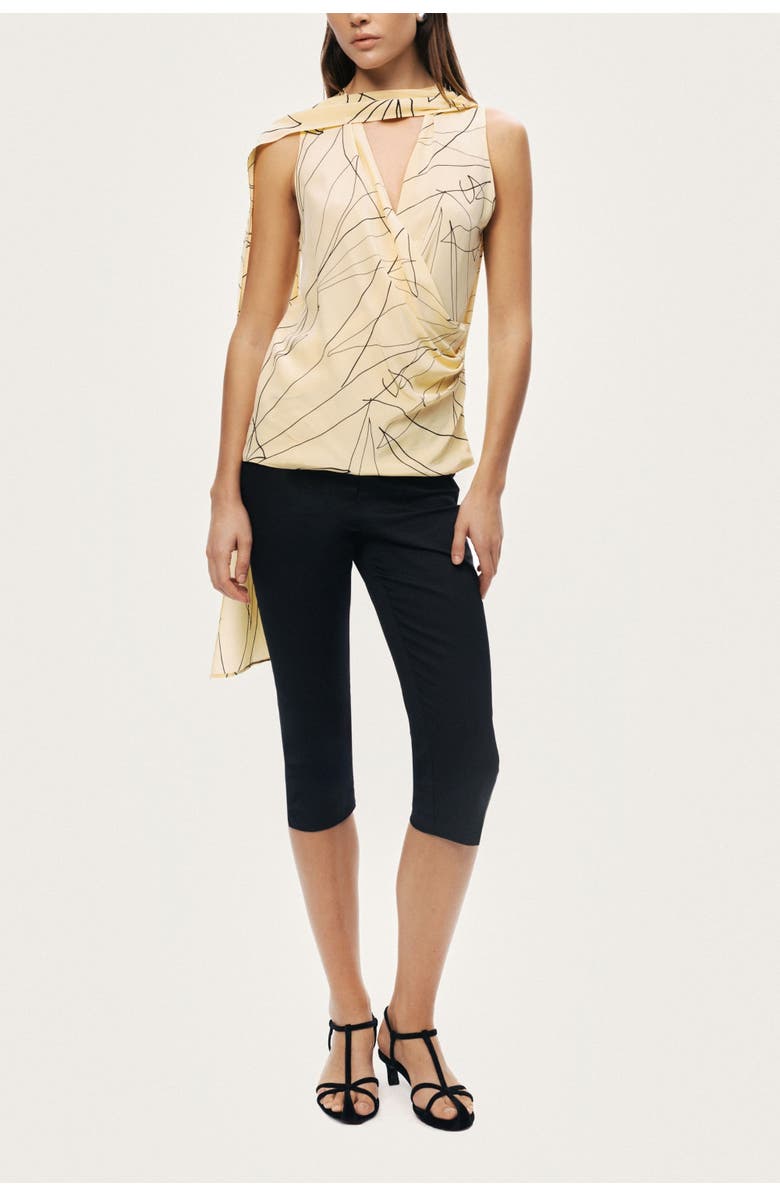 Nocturne Shawl Detail Blouse, Alternate, color, Multi-Colored