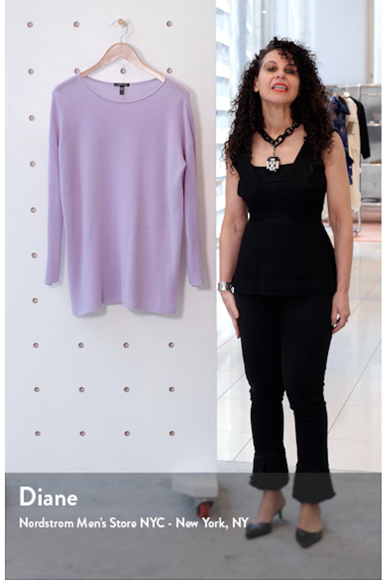 Bateau Neck Merino Wool Tunic Sweater video