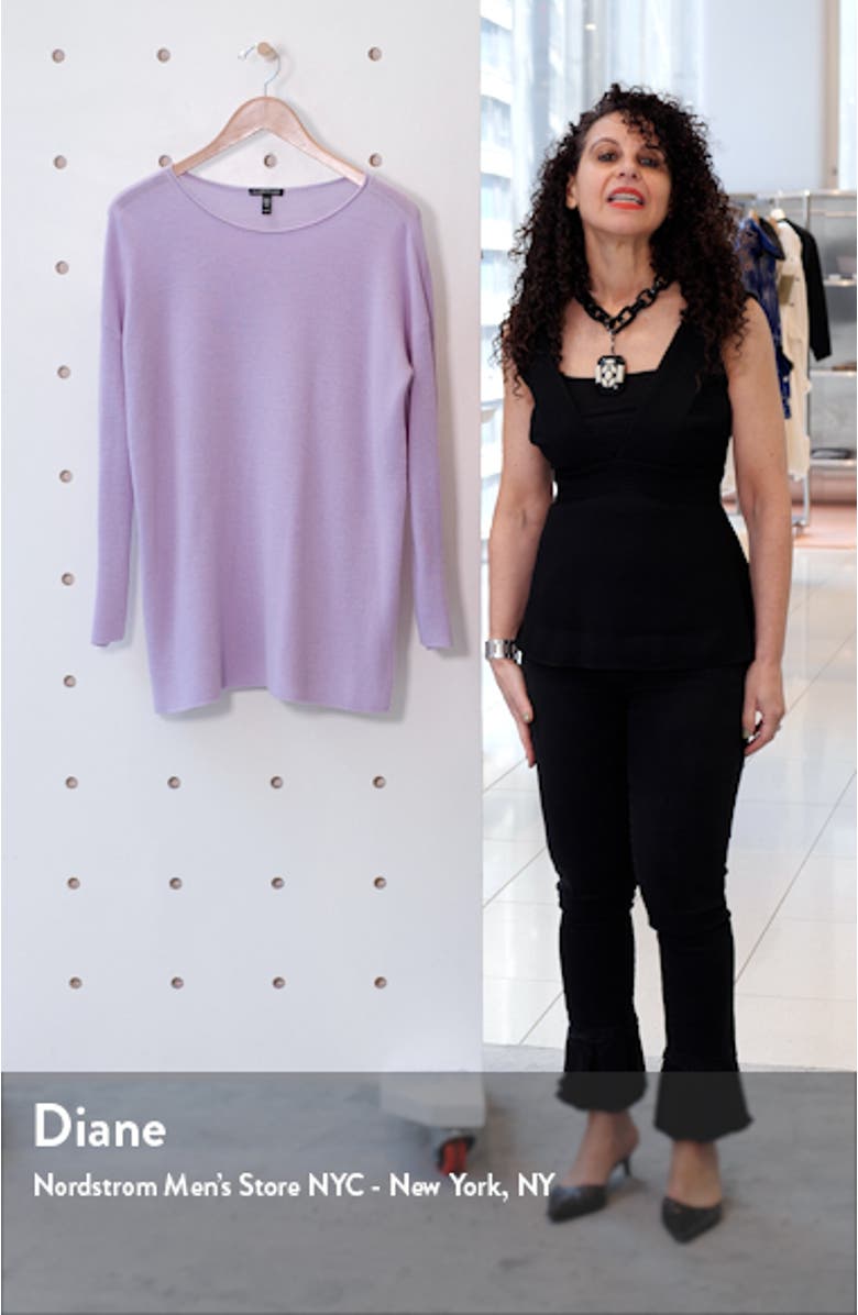 Bateau Neck Merino Wool Tunic Sweater, sales video thumbnail