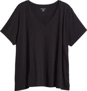 Eileen Fisher Easy V-Neck Organic Cotton T-Shirt