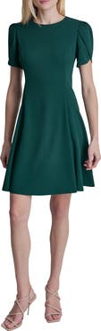 DKNY Tulip Short Sleeve A-Line Dress
