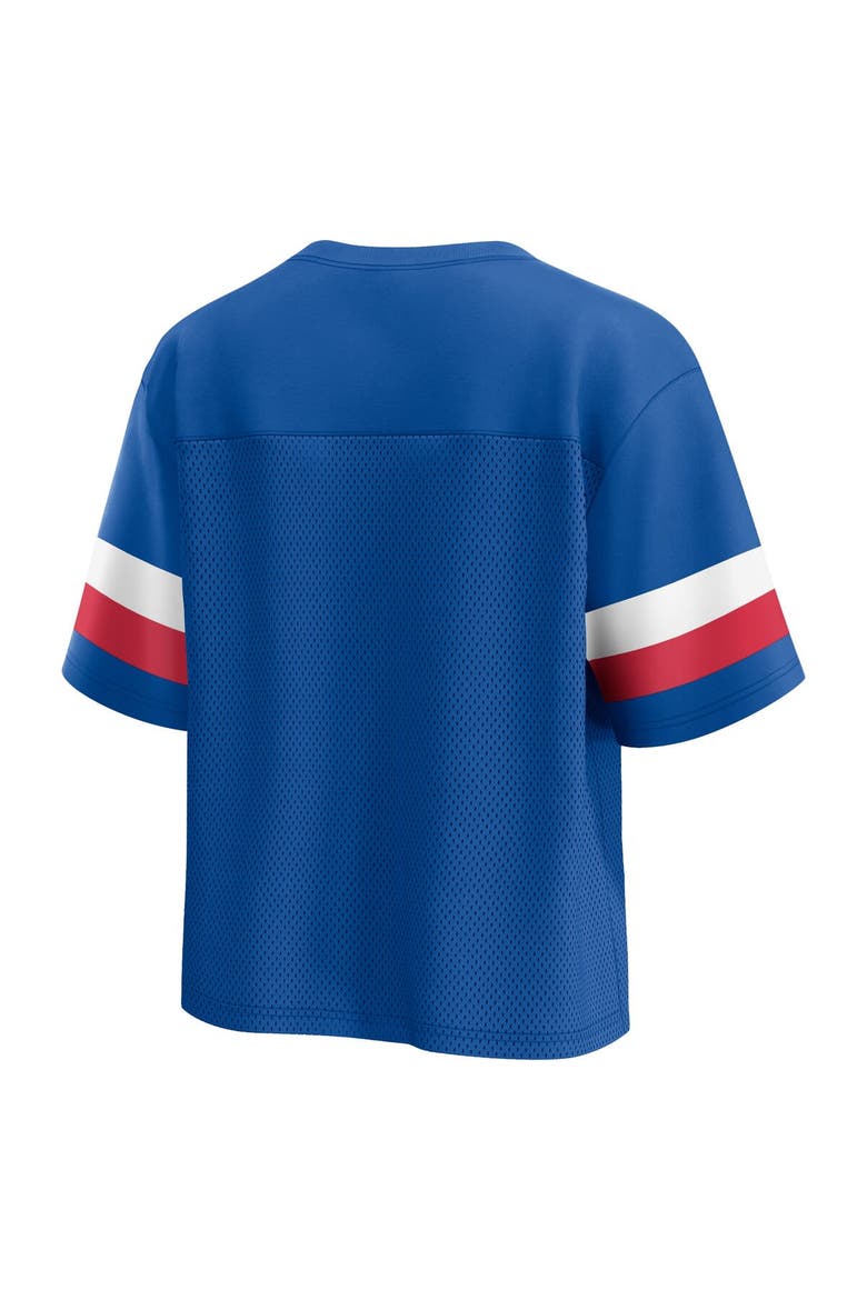 Women's Fanatics Branded  Royal Buffalo Bills Established Jersey Cropped V-Neck T-Shirt, Alternate, color, Royal