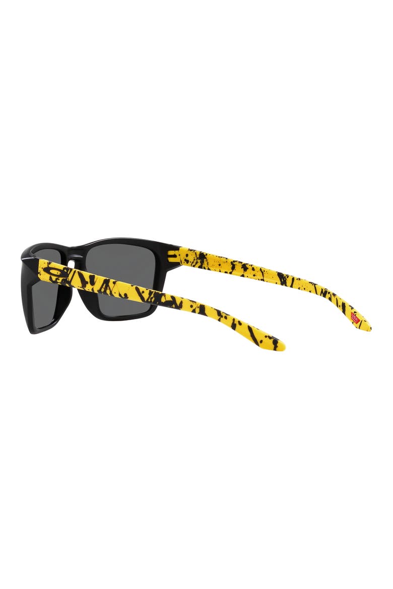 Sylas 57mm Prizm™ Rectangular Sunglasses, Alternate, color, BLACK