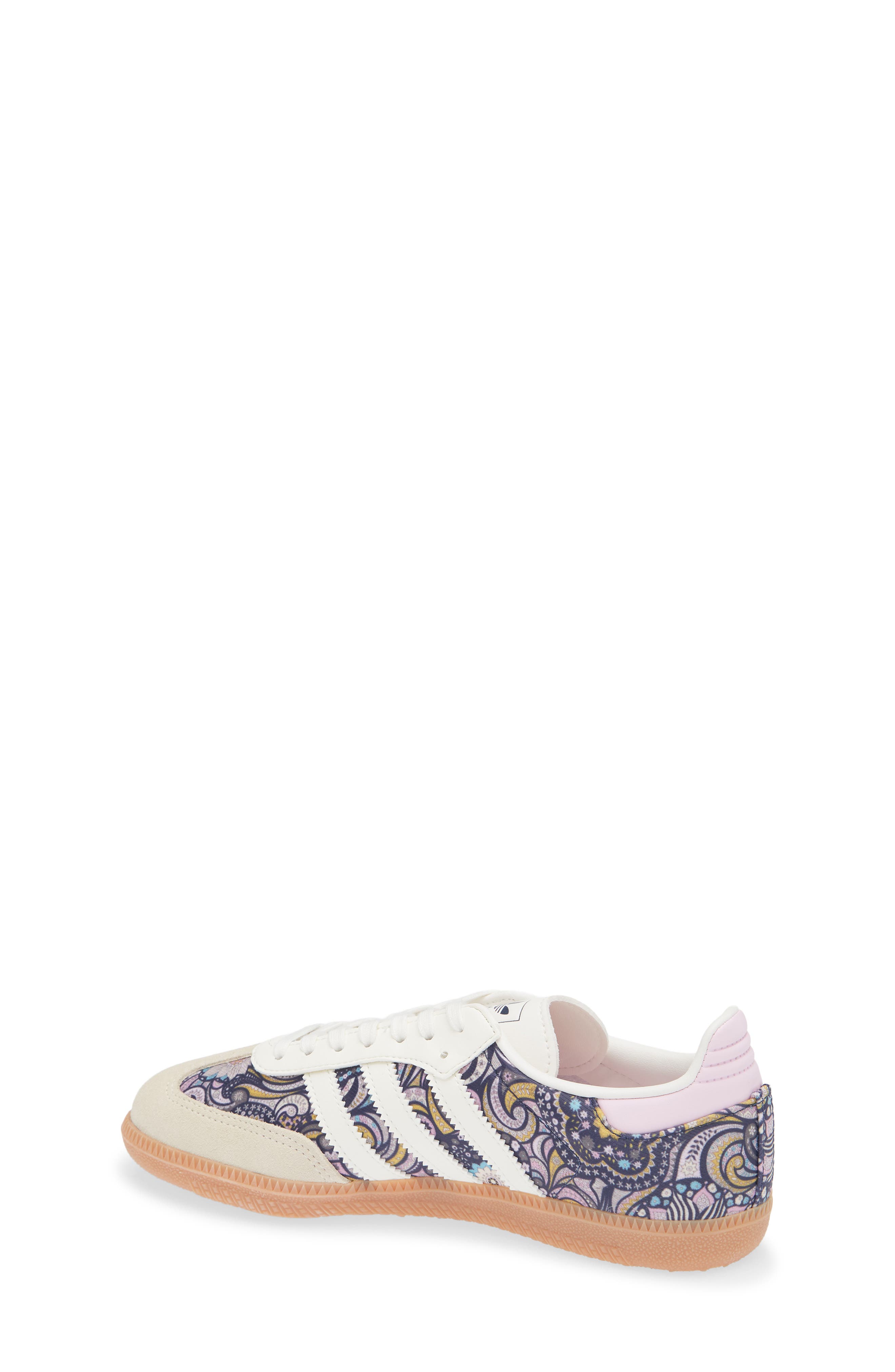 adidas Kids' Samba Sneaker, Alternate, color, Core White/ Orchid Fusion/ Gum