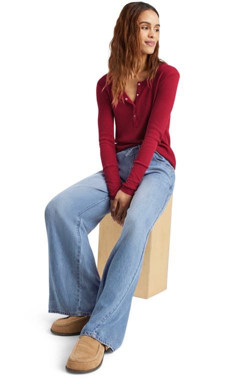 Splendid Elastic Waist Wide Leg Denim Pants In Indigo