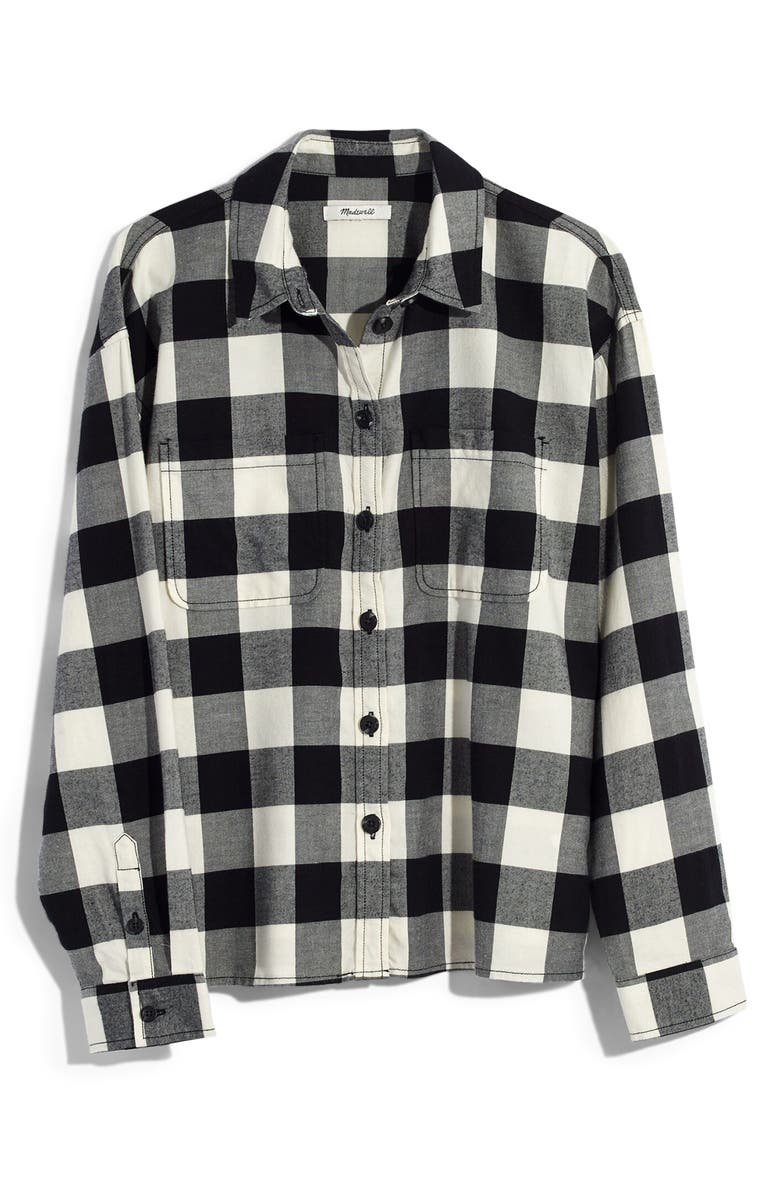 Madewell Buffalo Check Flannel Shirt Jacket, Alternate, color, 