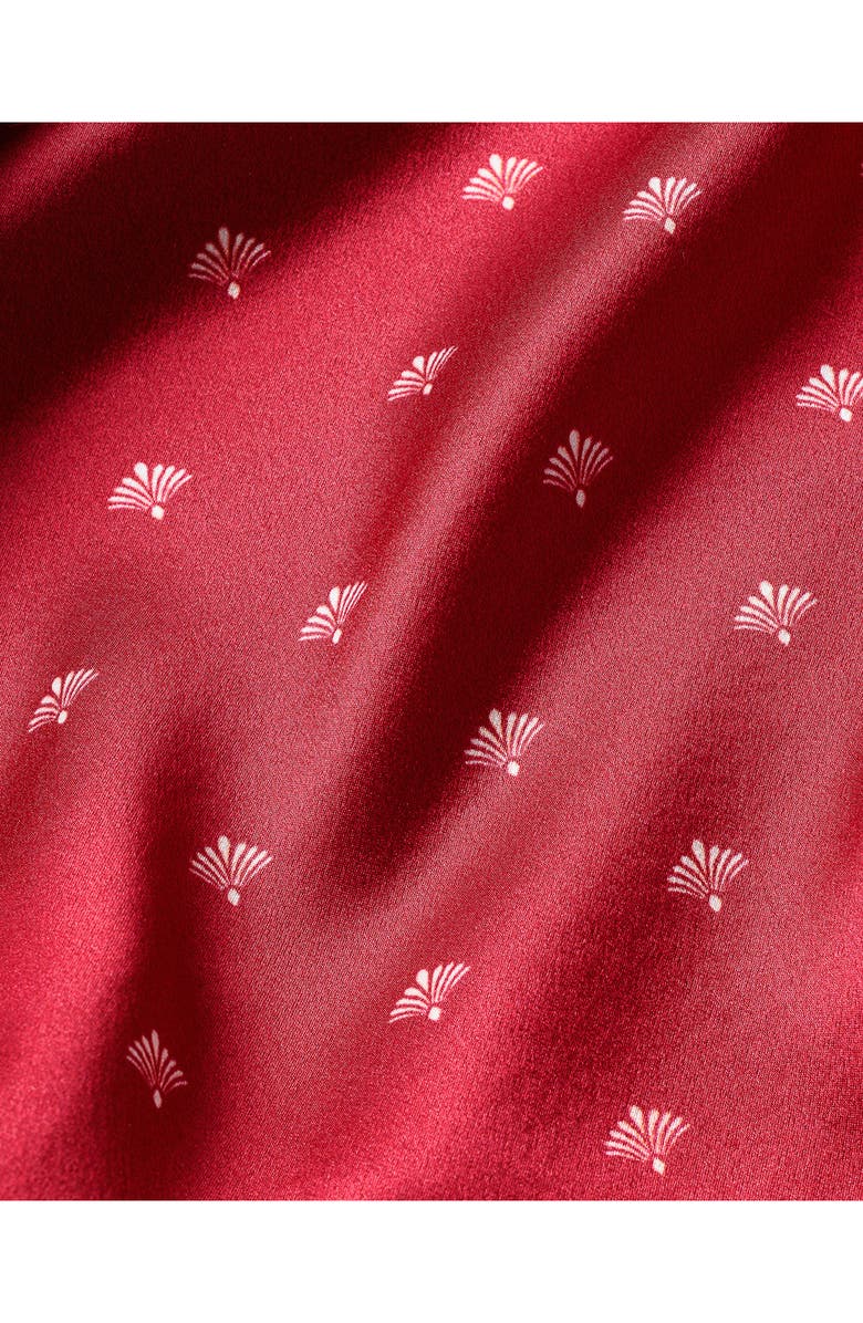 Petite Plume Mulberry Silk Robe, Alternate, color, Red