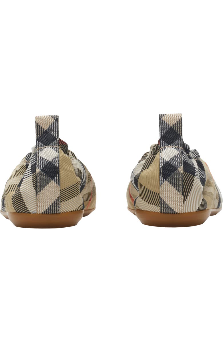 Burberry Check Ballerinas, Alternate, color, Sand Beige