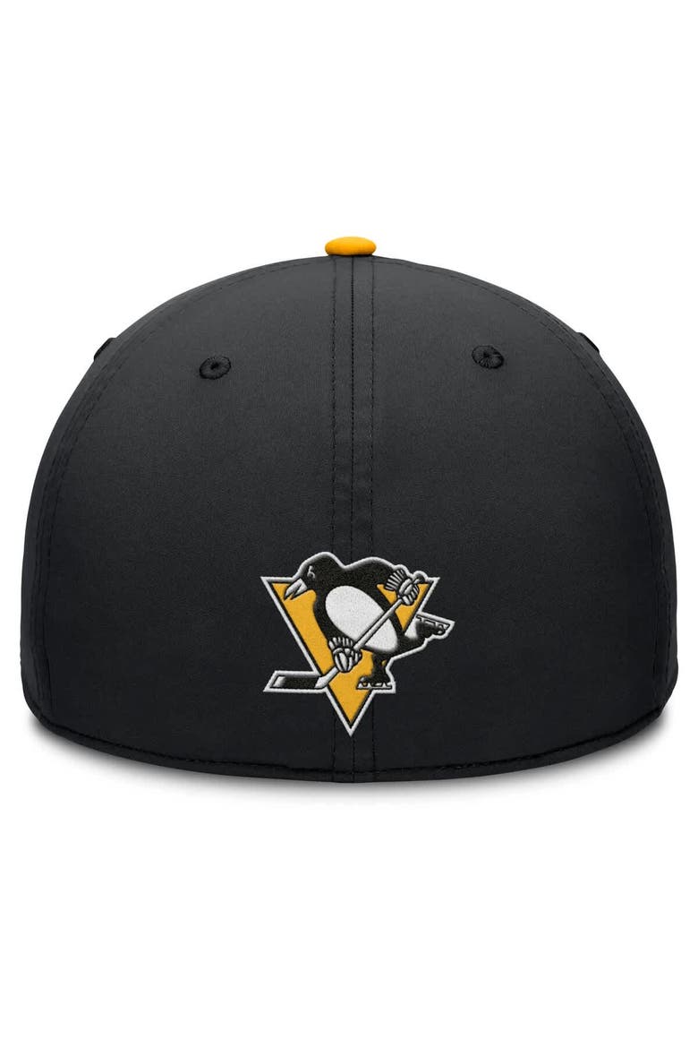 Men's Fanatics Black/Gold Pittsburgh Penguins Authentic Pro Rink Team Code Flex Hat, Alternate, color, Black