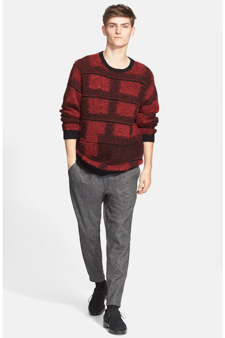 Stripe Wool Track Pants, Alternate, color, GREY