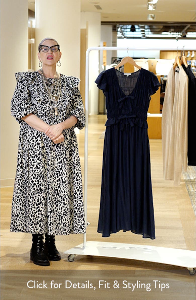 Shirred Midi Dress, sales video thumbnail