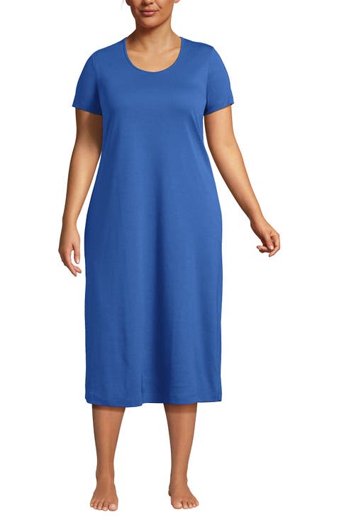 Cotton Short Sleeve Midcalf Nightgown