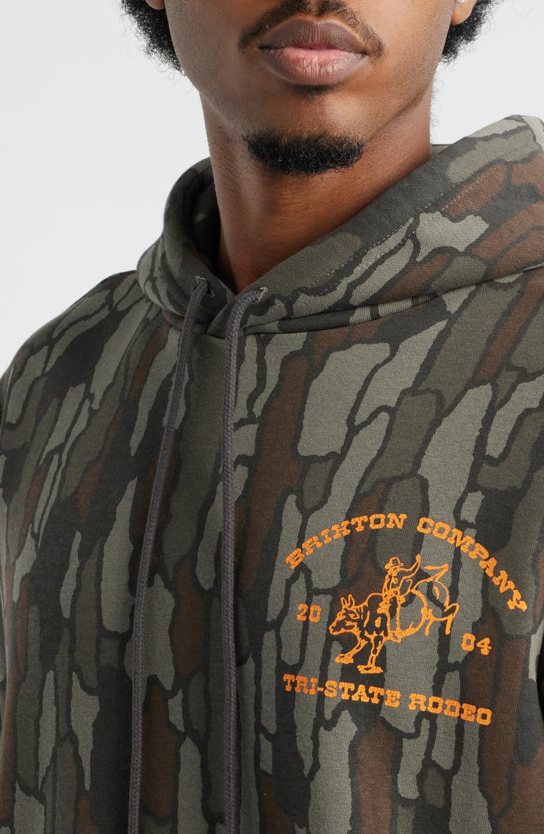 Brixton Danforth Graphic Hoodie, Alternate, color, Bark Camo