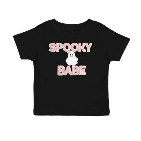 Spooky Babe Patch Halloween Short Sleeve T-Shirt