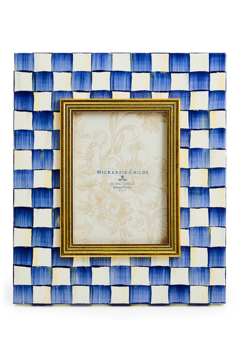 Royal Check Enameled Steel 5 x 7-Inch Picture Frame | Nordstrom
