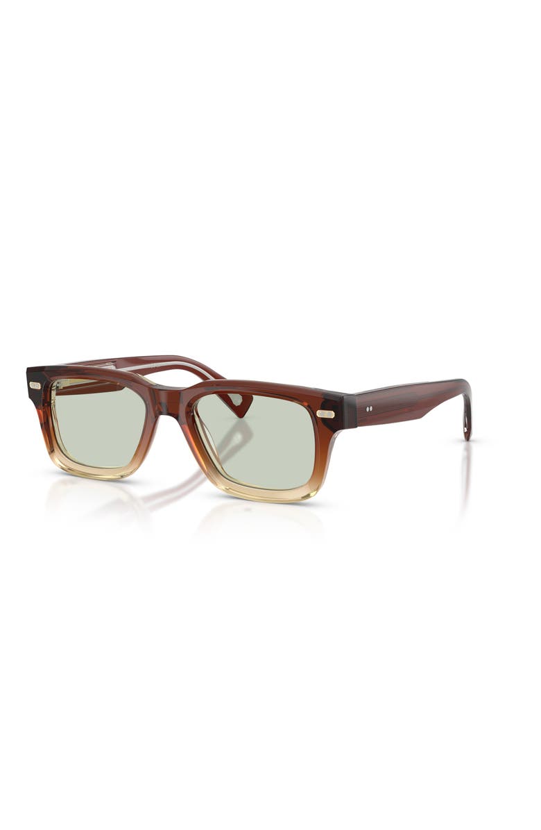 Brunello Cucinelli 51mm Rectangle optical glasses, Main, color, Red