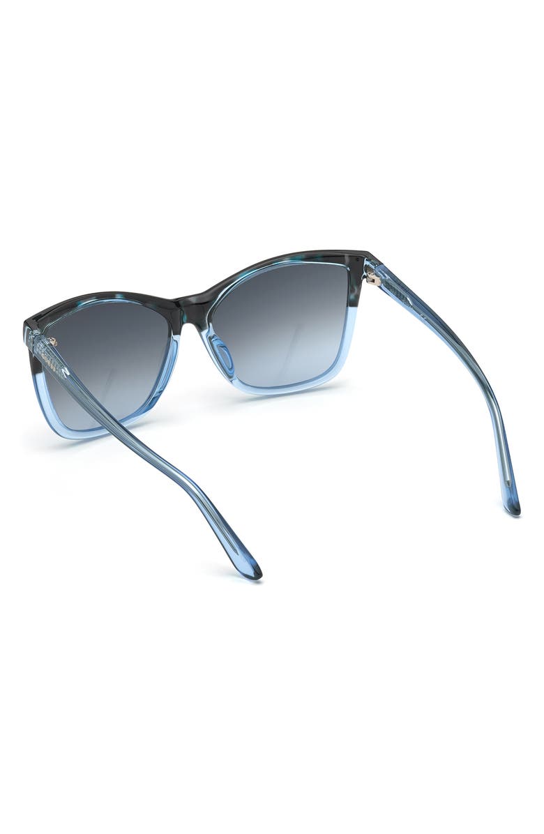GUESS 57mm Gradient Lens Cat Eye Sunglasses, Alternate, color,