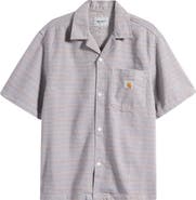 Carhartt Work In Progress Gellar Short Sleeve Cotton Jacquard Camp Shirt