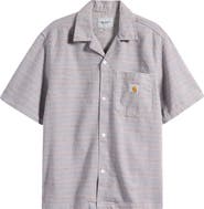 Carhartt Work In Progress Gellar Short Sleeve Cotton Jacquard Camp Shirt