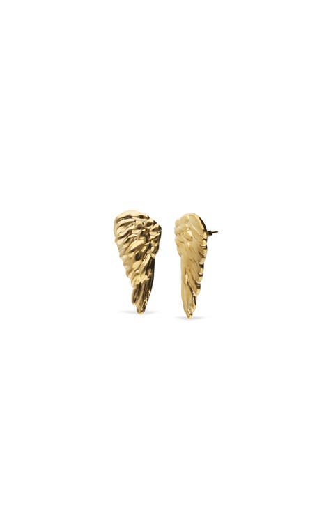 18K Gold-Plated Earrings In The Shape Of Wings