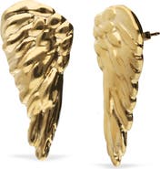 UNODE50 18K Gold-Plated Earrings In The Shape Of Wings