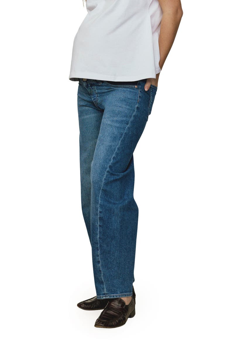 Micro Barrel Maternity Jeans, Alternate, color, NORTH CURRENT