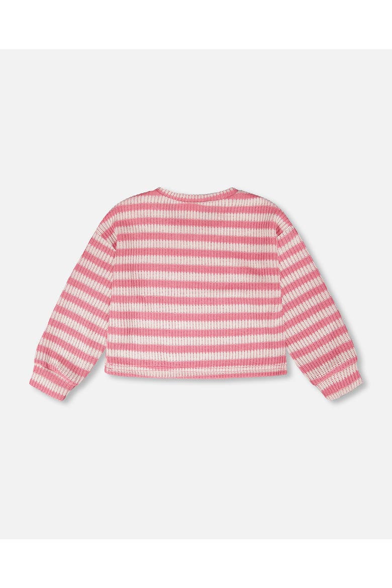 Long Sleeve Cropped Striped Sweater, Alternate, color, Pink & White Stripes