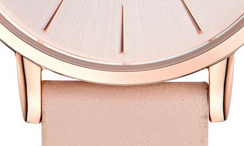 Ted Baker Classic Leather Strap Watch, 28mm In Pink