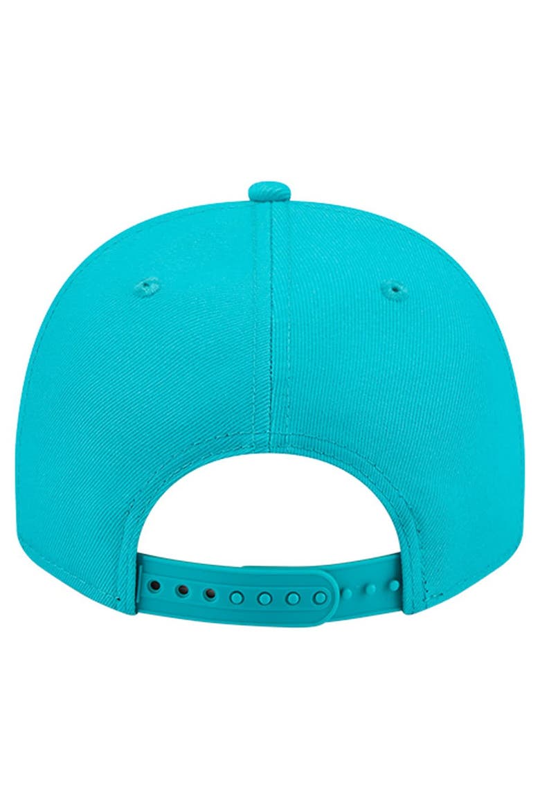 Men's New Era  Aqua Miami Dolphins Local Play A-Frame 9FIFTY Snapback Hat, Alternate, color, Aqua