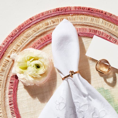 Joanna Buchanan Ruffle Edge Straw Placemat, Set Of Four