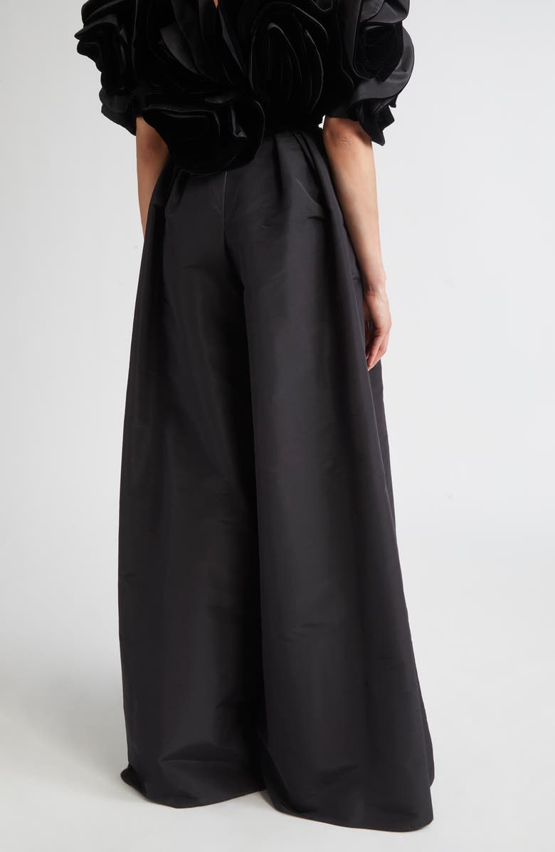 Carolina Herrera Pleated Silk Faille Palazzo Pants, Alternate, color,