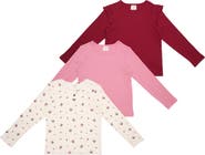 Petit Lem’s Mini Threads Kids' 3-Pack Rib Long Sleeve Shirt Set