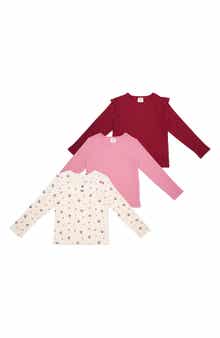 Kids' 3-Pack Rib Long Sleeve Shirt Set