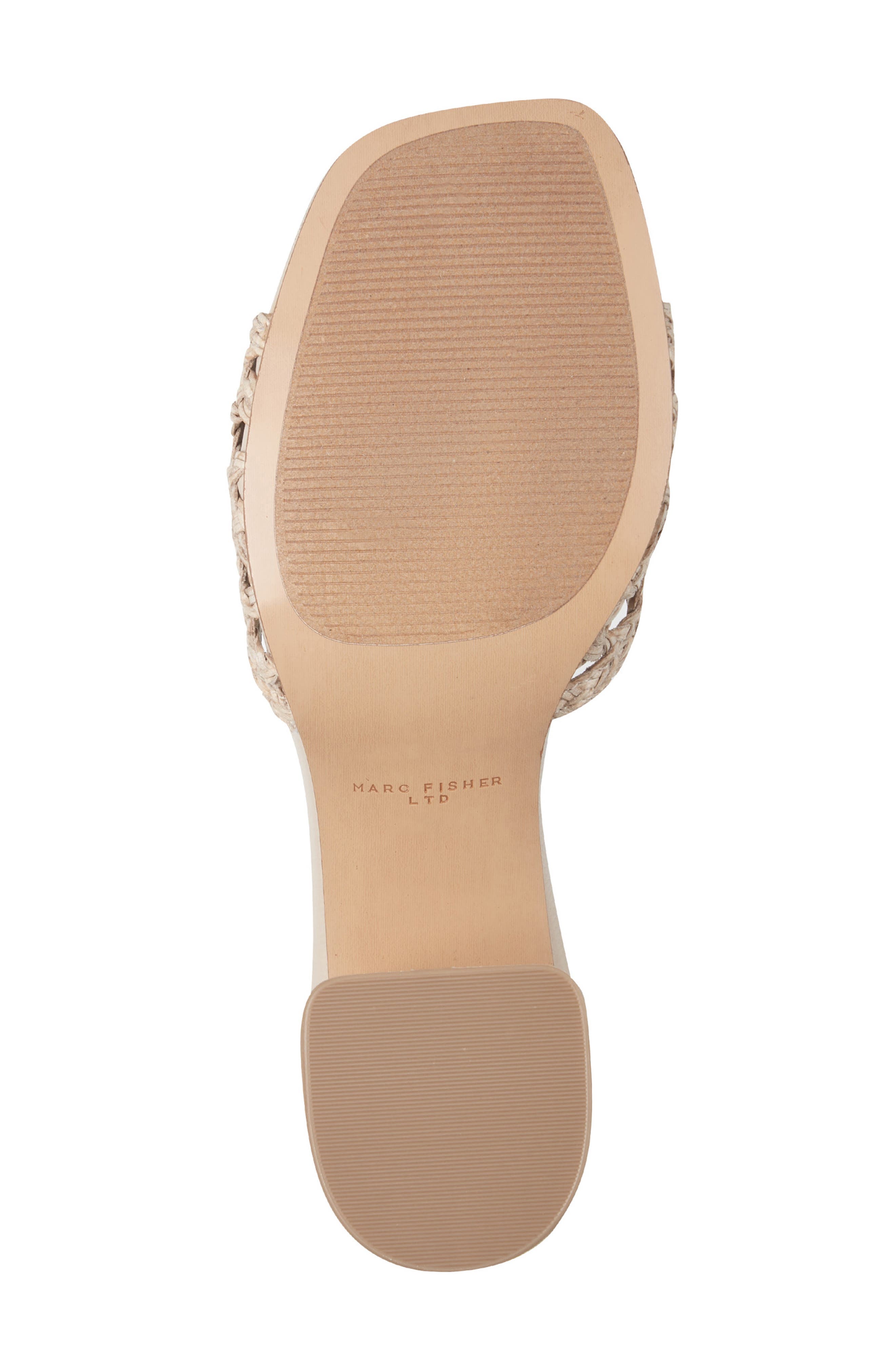 Marc Fisher LTD Farrel Embellished Square Toe Slide Sandal, Alternate, color, Light Natural