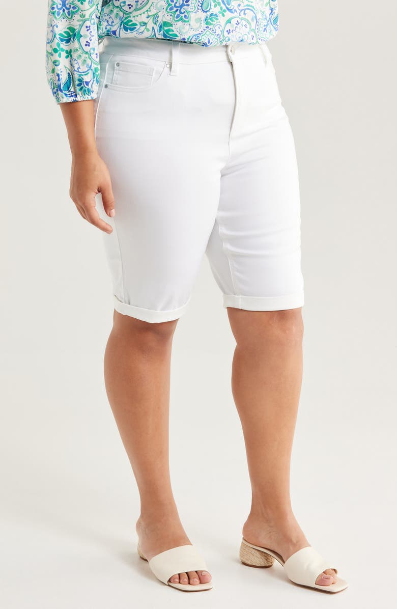 Jones New York Lexington Denim Bermuda Shorts, Alternate, color,