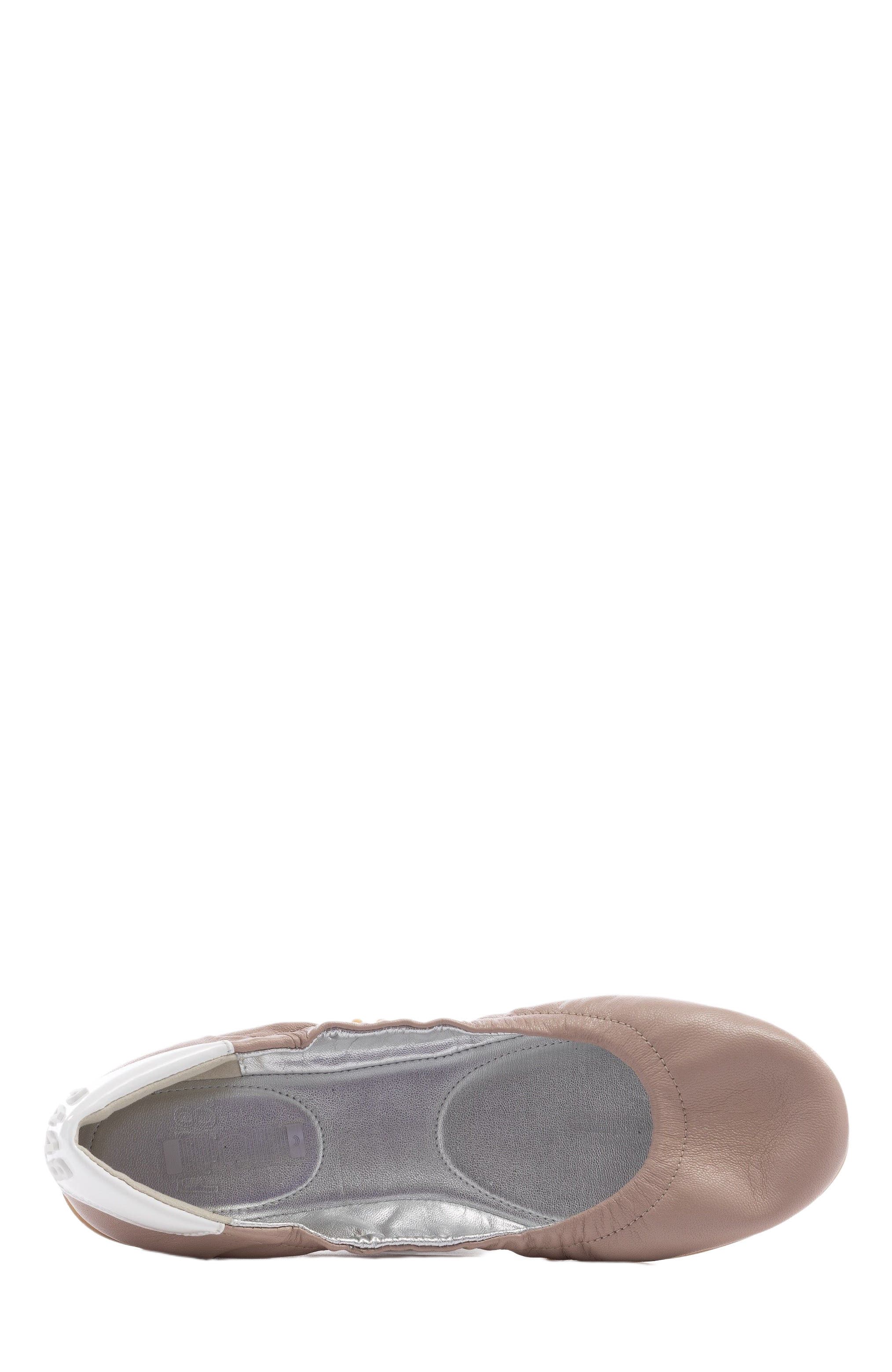 Stella Ballet Flat, Alternate, color, Beige/White