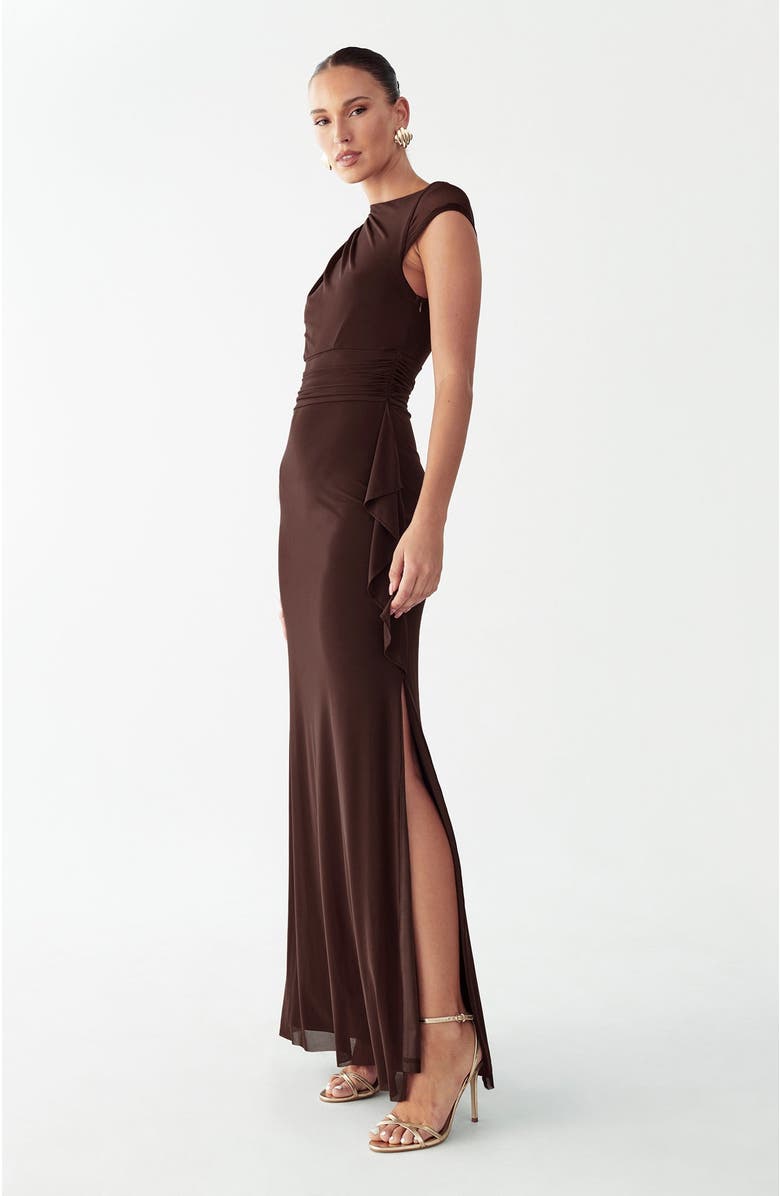 BWLDR Howard Maxi Dress, Alternate, color, Chocolate