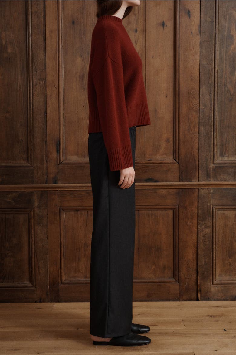 Joanna Wool Trouser, Alternate, color, Anthracite