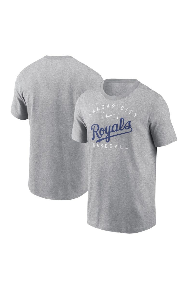 Nike Men's Nike Heather Gray Kansas City Royals Home Team Athletic Arch T-Shirt, Main, color, Heather Gray