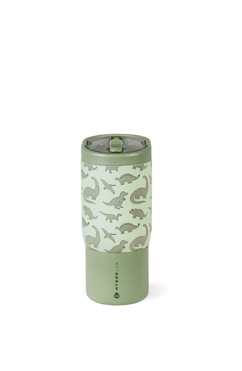 HydroJug Kids 14 oz Sport Water Bottle - Stainless Steel, Insulated, 100% Leakproof, With Carry Handle, BPA-Free, Kid-Friendly Design, Alternate, color, Dinosaur