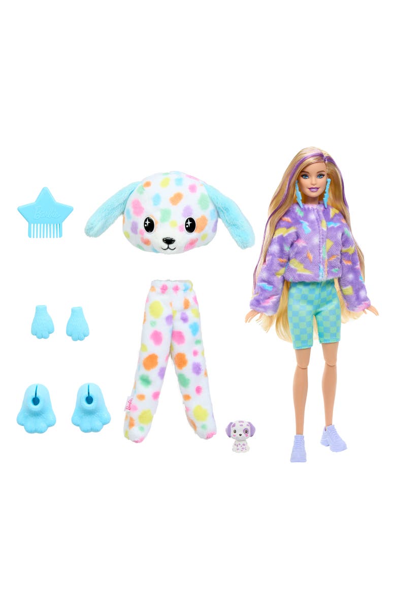 Barbie <sup>®</sup> Cutie Reveal<sup>™</sup> Dalmation Doll with 10 Surprises, Main, color,