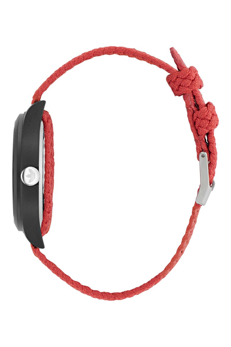 AO Style Red Basketball Dial Webbing Strap Watch, 39mm, Alternate, color, RED