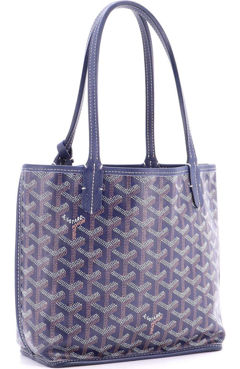 Pre-Owned Goyard Anjou Reversible Tote Coated Canvas Mini, Alternate, color, Blue