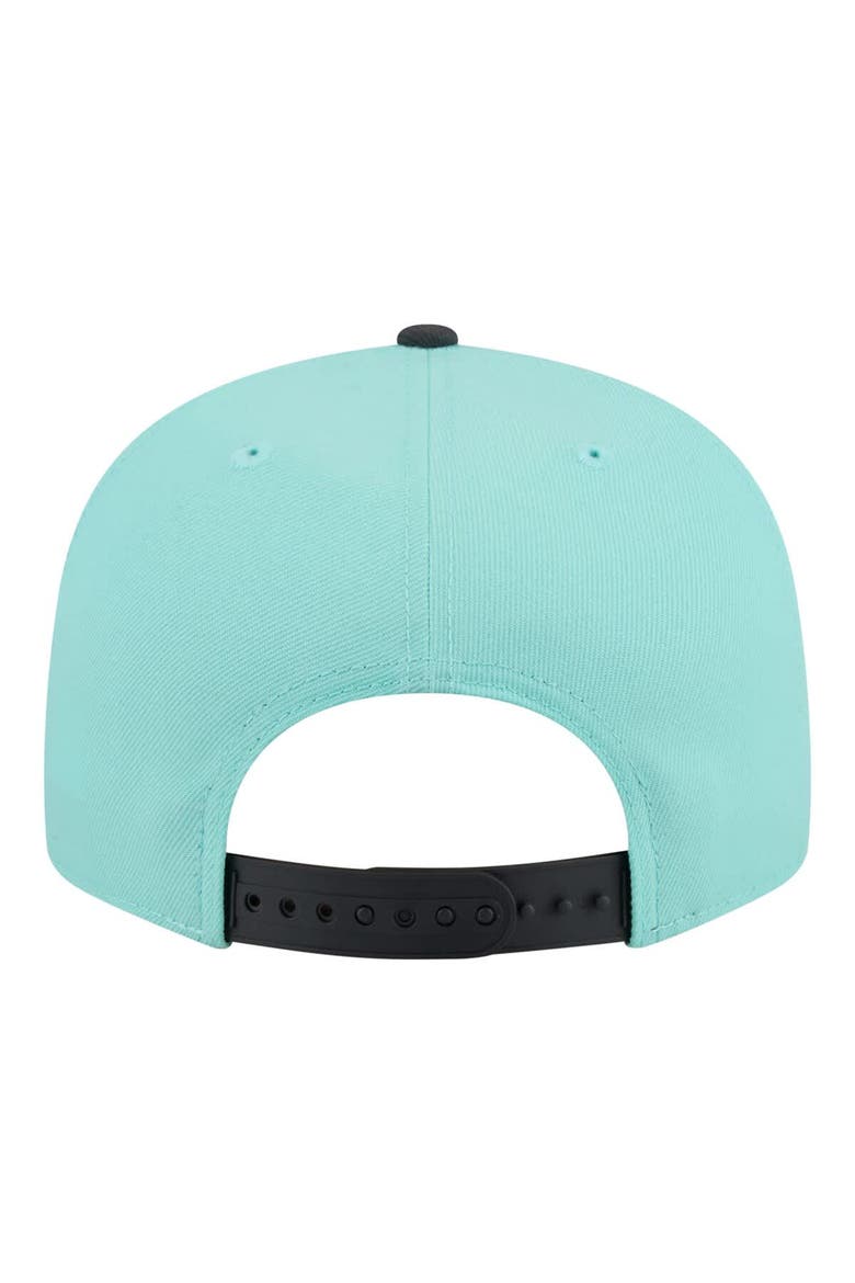 Men's New Era Turquoise/Charcoal Denver Nuggets Color Pack Two-Tone 9FIFTY Snapback Hat, Alternate, color, Turquoise