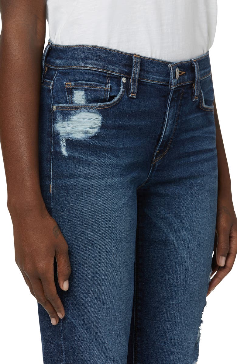 Hudson Jeans Nico Distressed Crop Straight Leg Jeans, Alternate, color,