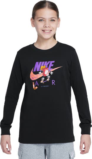 Kids' Sportswear Air Long Sleeve Cotton Graphic T-Shirt